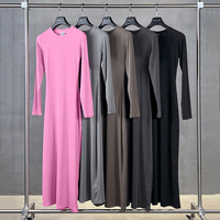 Robe longue maxi ajustée pour femme, élégante, sexy, tendance, style vintage, délavée, avec ourlet personnalisé et fente latérale