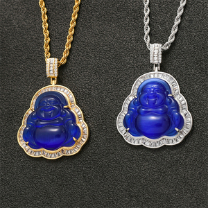 จี้พระพุทธรูปคริสตัลขอบหยัก ขายดี ไม่ซีดจาง หลายสี หยกธรรมชาติ จี้พระมิตรเรยะ <span class=keywords><strong>สร้อย</strong></span>คอ - Product Image 5