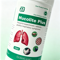 Mucolite Plus Expectorant Vétérinaire 1L pour Volailles et Poulets, Soulagement du Mucus Respiratoire et Soutien Respiratoire GMP
