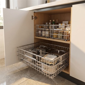 <b>Large</b>-capacity Standing Type Modern Stainless Steel Towel <b>Storage</b> <b>Basket</b> for Kitchen Racks Cabinets Waterproof Non-folding Rack - Product Image 1