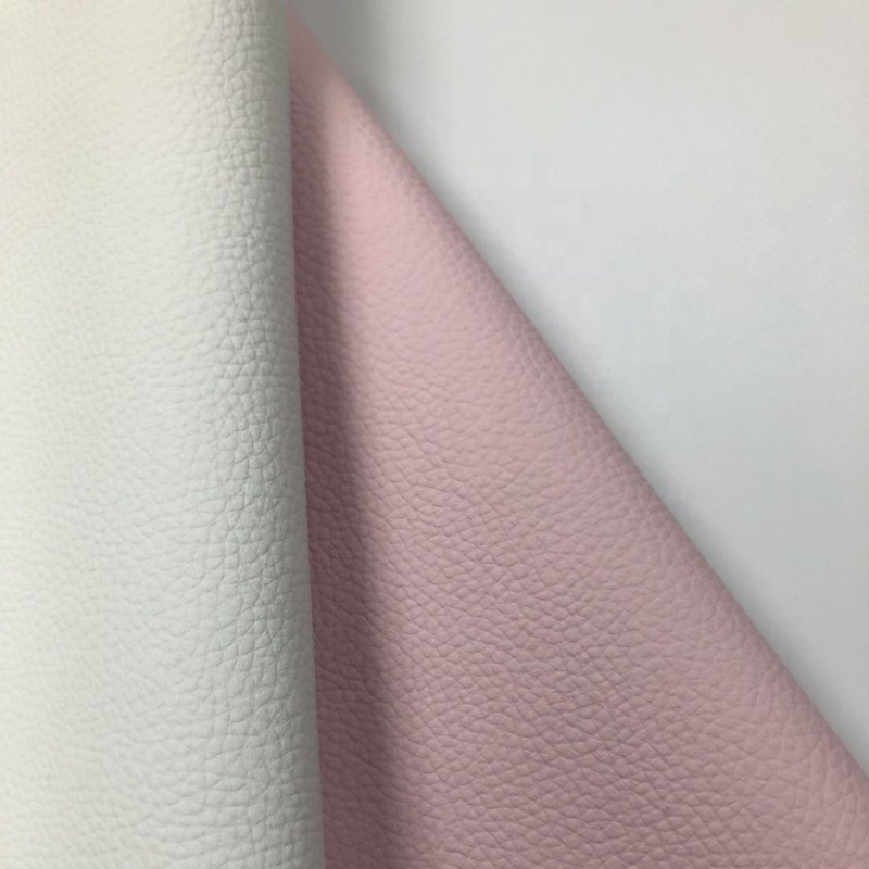 Performance Pink PVC Synthetic Leather Fabric Embossed Pattern Nonwoven Backing for Furniture Car Decorative Sofa Chair Bag