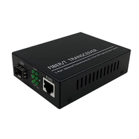 10/100/1000BASE-TX to FX Fiber Optic Media Converter Single-mode Dual-fiber SFP Port, 20km Suitable for FTTX Custom Factory
