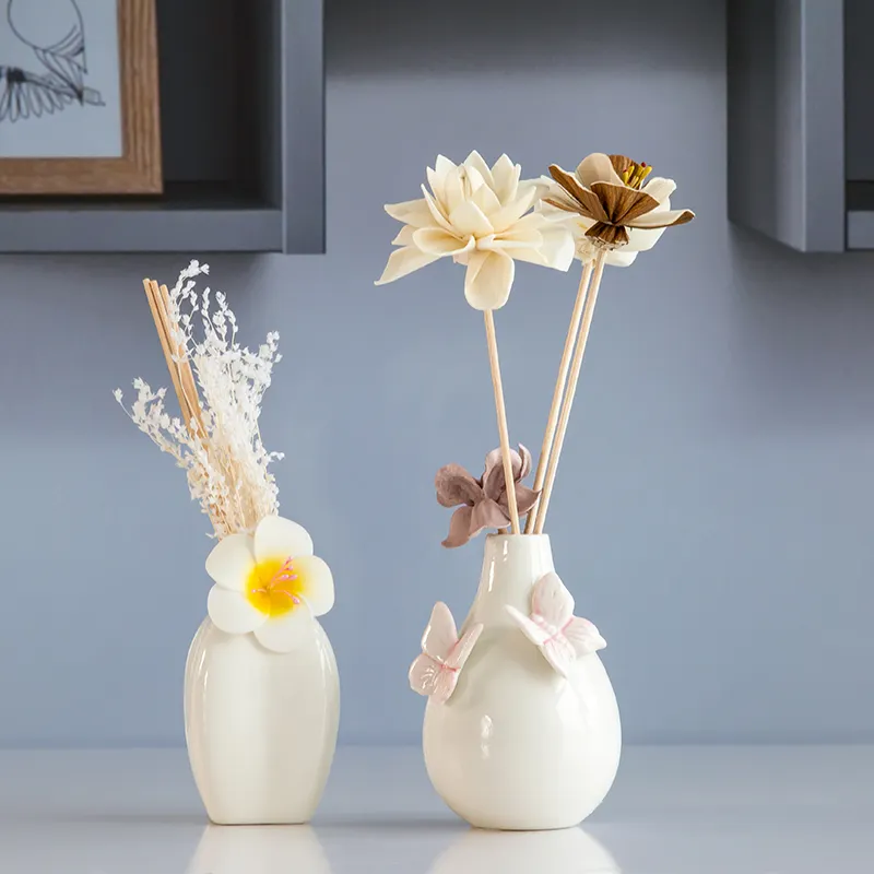 Difusor de fragrância de flores de cerâmica artesanal fragrância sola flor