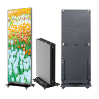 Écran publicitaire LED P25 imperméable pour l'extérieur, design pliable portable, panneau d'affichage totem