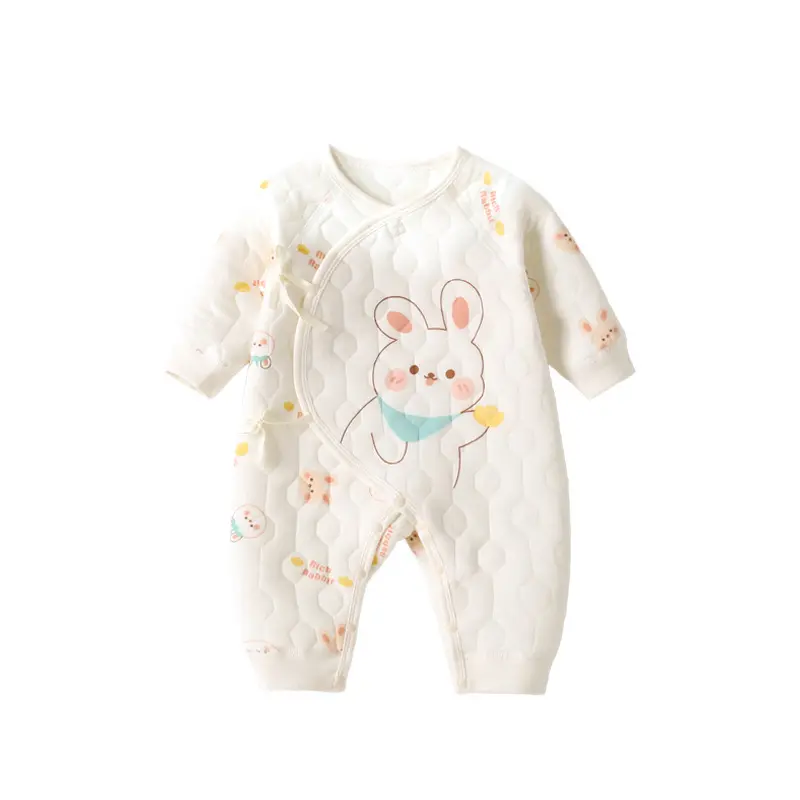 Baby one-piece clothespins cotton boneless warm clothes for men and women bunny babies winter air cotton pajamas climbing clothe