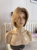 Perruques en cheveux humains SHY Medical, entièrement nouées à la main, avec une ligne de cheveux réaliste, mouvements naturels, coupe pixie, remplacement pour salons, OEM ODM
