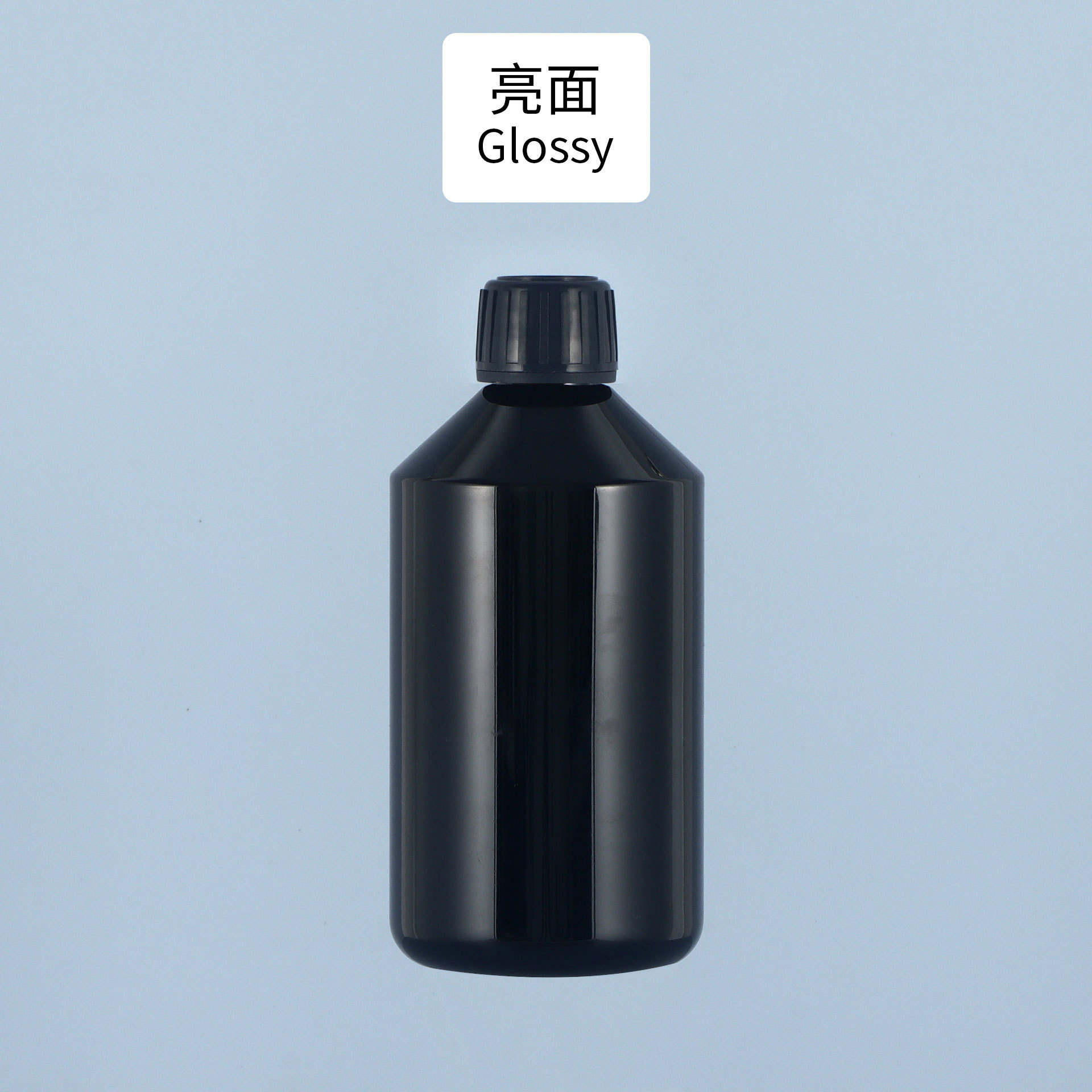 Flacon noir brillant avec bouchon noir Pure Dew