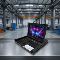 Commutateur KVM à écran tactile à haute luminosité 1s, espace rack 1U avec 4/8/16 ports série