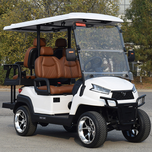 Chariot de <span class=keywords><strong>golf</strong></span> électrique 4 places sur mesure fabriqué en Chine avec suspension indépendante Système de freinage à quatre disques Chariot de chasse levé - Product Image 3