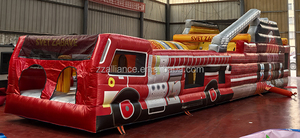 Precio de fábrica carrera de obstáculos inflable camión de bomberos deporte Combo juego de rebote <span class=keywords><strong>alquiler</strong></span> comercial - Product Image 2