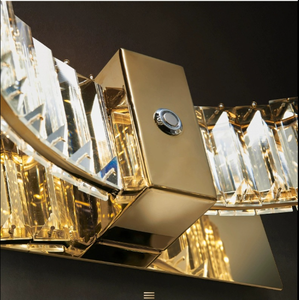 โคมไฟตั้งโต๊ะคริสตัลสุดสร้างสรรค์แบบหรูหราทันสมัยมีห่วงสแตนเลสสีทองสุดสร้างสรรค์โคมไฟตั้งโต๊ะโคมไฟอ่านหนังสือข้างเตียงห้องนอน - Product Image 6