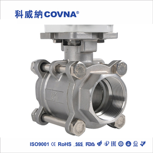 วาล์วบอลไฟฟ้า COVNA ขนาด 1.5 นิ้ว แบบ 3 ชิ้น 1000 WOG 12V DC ทำจากสแตนเลส 316 พร้อมมอเตอร์  ใช้งานได้ภายใน 90 วัน - Product Image 3