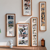 Cadre photo rectangulaire vertical 8x10 en bois massif, fait main, écologique, pour impression Giclée, design moderne et élégant pour la maison/le bureau