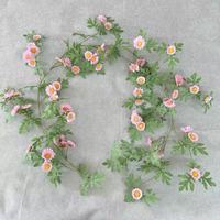 Guirlandes de fleurs artificielles en forme de marguerite, fleurs murales, décoration de Noël, guirlandes suspendues pour porte, vignes florales