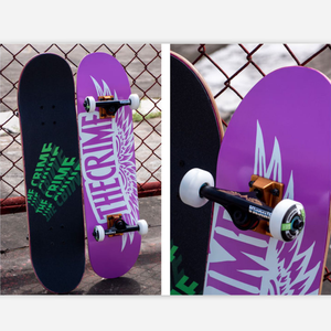 Skateboard complet Sk8Crime Canadian Maple Fish Cruiser de niveau professionnel - Product Image 6