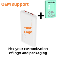 Batterie externe portable haute capacité 10000 mAh tendance 2026 avec charge rapide PD 22,5 W pour téléphones – Fabrication OEM