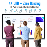 Tableau blanc interactif Tacteasy 75 pouces AI tout-en-un 4K Android 15 avec écran tactile LCD et panneau interactif pour salle de réunion à 40 points de contact