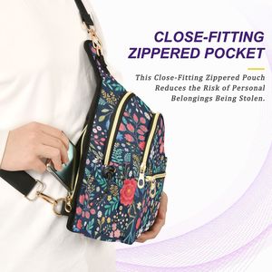 Sac bandoulière léger à imprimé floral hawaïen avec poche latérale, idéal pour les voyages - Product Image 6