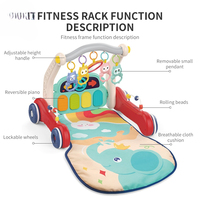 Support de piano de voiture multifonctionnel 2 en 1 pour bébé marcheur pédale fitness poussette d'activité pour tout-petits
