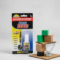 Vente directe usine – Colle super forte 502 transparente 8g pour le travail du bois et l'emballage, écologique, forte adhérence sur les feuilles de plastique et les plaques de clous