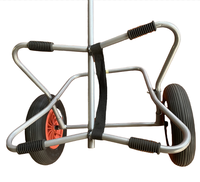 Usine prix de gros vélo Kayak remorque chariot canoë chariots pliable vélo monté kayak chariot avec deux sacs style