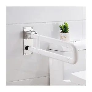 Facile da installare U Nylon montaggio a parete bagno WC WC pieghevole corrimano di sicurezza corrimano disabilita corrimano