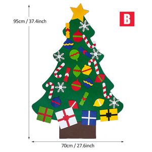 Window <strong>Wall</strong> Decorations Hanging Kids DIY Xmas Ornaments Felt With Led String DIY Felt <strong>Christmas</strong> <strong>Tree</strong> - Product Image 4