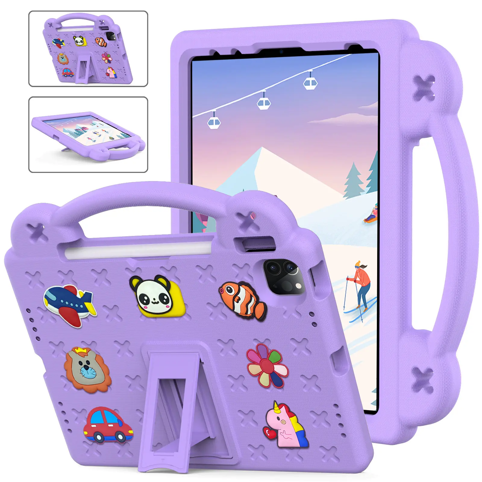 เคสแท็บเล็ตสำหรับเด็กกันกระแทกทำจากโฟม EVA สำหรับ iPad Air 4 Pro 10.2 10.5ขนาด11นิ้ว