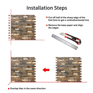 Gỉ đá PVC nhôm vỏ và dính gạch cho nhà bếp backsplash - Product Image 5