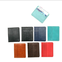 Titulaire de la carte-cadeau PU de luxe classique de haute qualité Titulaire de la carte de crédit RFID mince avec logo personnalisé Produit de dépôt en gros