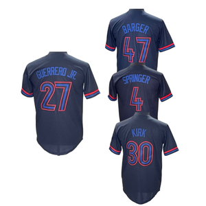 Maillot de baseball américain 2026 en promotion, surpiqué, Toronto 27 Vladimir Guerrero Jr 47 <span class=keywords><strong>Barger</strong></span> 34 Kevin Gausman 30 Alejandro Kirk - Product Image 6