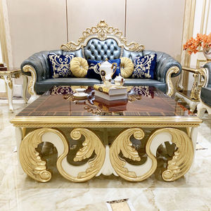 ชุดโต๊ะกาแฟไม้แกะสลักสไตล์คลาสสิกแบบโบราณ ดีไซน์คลาสสิกแบบ<span class=keywords><strong>เจมส์</strong></span> <span class=keywords><strong>บอนด์</strong></span>  ตกแต่งด้วยทองคำเปลว 14k - Product Image 3