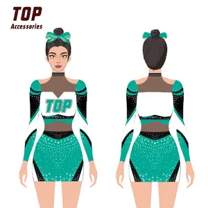 Ensembles d'entraînement d'équipe de Cheer personnalisés Survêtement d'entraînement de Cheer par sublimation Uniformes de Cheerleading pour enfants et adultes