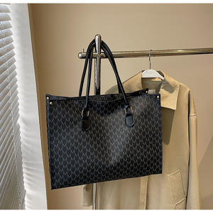 Vintage geometrico borse in pelle PU <span class=keywords><strong>monogramma</strong></span> lettera "M" Design per le donne borsa a tracolla grande capacità Shopping borsa da viaggio - Product Image 4