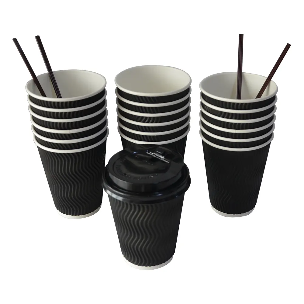 Confezione da 100-12 once usa e getta potabile calda tazze di caffè con coperchi e di caffè agitatore 100 pack bicchieri di carta
