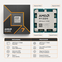 Prosesor 9700X 8C 16T 32MB L3 Cache dengan Grafis Terbuka (Unlocked) dalam Kemasan AM5 DDR5 OEM, Pasokan Massal untuk Toko Pembuat PC, Tersedia