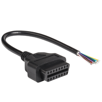 16-Pin Weibliches Kupfer-Verbindungskabel ELM327 Verlängerungskabel OBD2-Kabel 16-adrig Anpassbare Länge