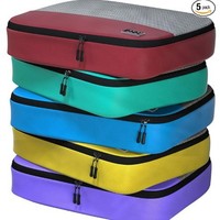 Ventes en gros d'usine, organisateurs de bagages de voyage de haute qualité, cubes de rangement pour valises, en polyester coloré, imperméables, avec fermeture éclair