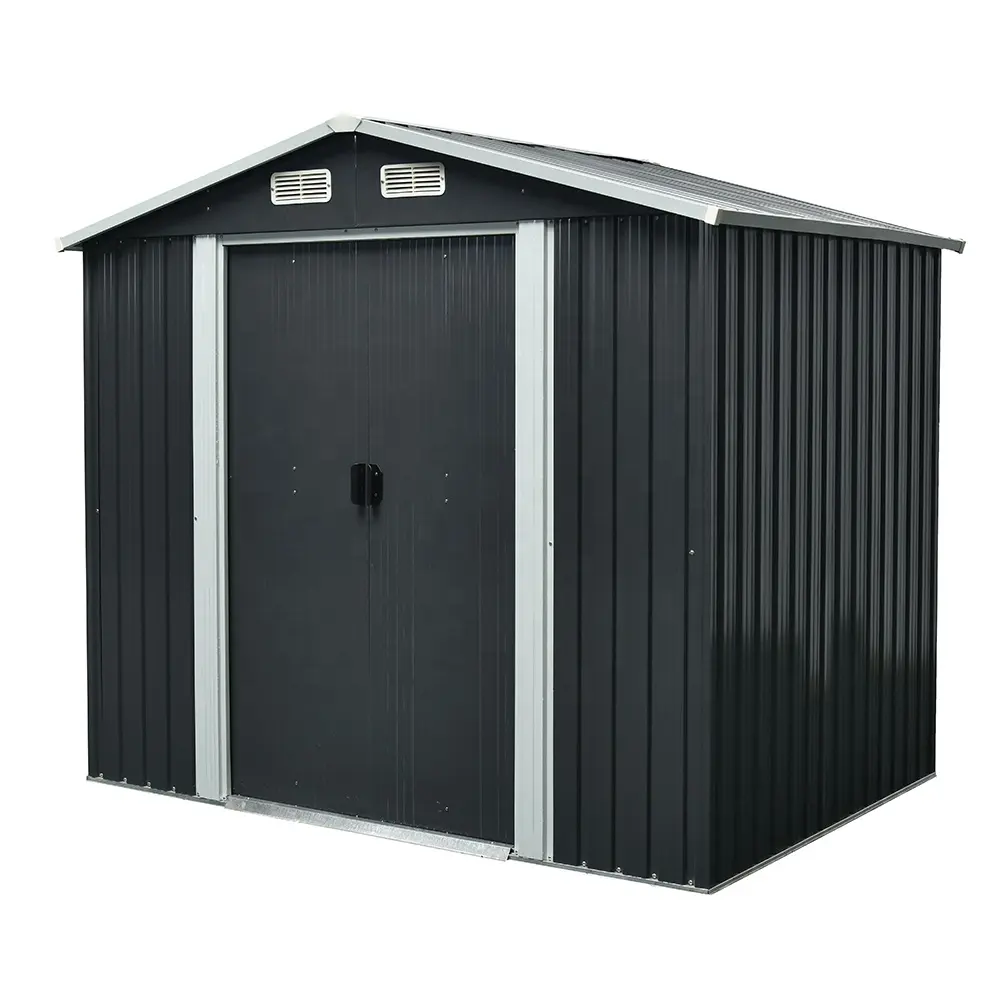 6'x8'ft Apex roof shed outdoor metal storage for garden backyard shed