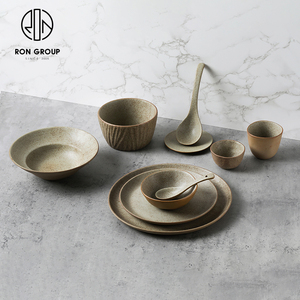 อุ<span class=keywords><strong>ป</strong></span>กรณ์รับประทานอาหารบนโต๊ะอาหารสีโกโก้5นิ้ว<span class=keywords><strong>ล</strong></span>ายผ้ารอบพอร์ซเ<span class=keywords><strong>ล</strong></span>นดินเผาราเม็งก๋วยเตี๋ยวซุปผสมชามสลัดเซรามิก - Product Image 5