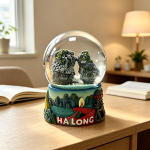 Globe de neige en résine <span class=keywords><strong>Baie</strong></span> de <span class=keywords><strong>Ha</strong></span> <span class=keywords><strong>Long</strong></span>, souvenir du Vietnam, globe à eau en verre, base peinte à la main, cadeau de voyage, <span class=keywords><strong>d</strong></span>écorations de bureau à domicile - Product Image 6