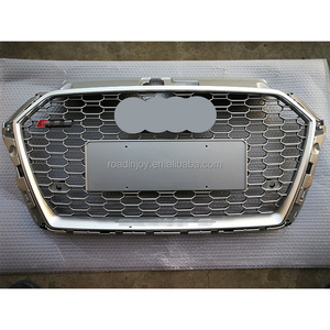 Kit de carrocería de coche ABS de alta calidad, rejilla delantera para <span class=keywords><strong>Audi</strong></span> <span class=keywords><strong>A3</strong></span> 2017-2020, diseño de capó de panal plateado - Product Image 2