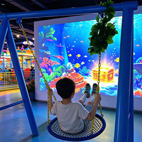 Balançoire interactive intelligente commerciale avec effets de projection, images HD pour centre de jeux intérieur, centres commerciaux, parc d'attractions