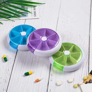 Biểu Tượng Tùy Chỉnh Vòng Hình Dạng Xoay Hàng Tuần Viên Thuốc Di Động Trường Hợp Lưu Trữ Dispenser Organizer Kẹo Chủ Hộp Thuốc Cho Du Lịch - Product Image 4