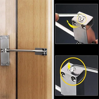 Cierrapuertas Oculto de Acero Inoxidable de Alta Resistencia, Ajustable, Moderno, para Puertas de Edificios de Oficinas, Fácil Instalación