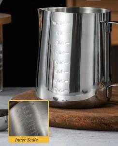 Tasse à fleur de café portable en acier inoxydable 304 à l'échelle double face tasse à mesurer écologique pour le brassage du lait - Product Image 2