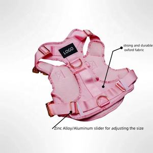 حزام كلاب متين بألوان مخصصة، سترة كلاب قابلة للتنفس من قماش أكسفورد مع 4 مشابك معدنية، حزام كلاب تكتيكي قتالي - Product Image 3