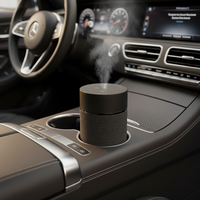Difusor de Aroma para Auto de Lujo con Pulverizador de Encendido/Apagado Automático, Perfume Líquido para Auto con Conexión USB, Botella de Plástico con Aspecto de Tela, Aceite Esencial Natural