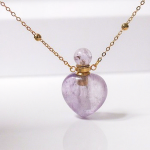 Collier tendance Hisera en maille torsadée avec pendentif en cristal <span class=keywords><strong>de</strong></span> quartz en forme <span class=keywords><strong>de</strong></span> cœur, excellent cadeau pour les meilleures amies - Product Image 2