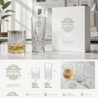 Verre à whisky vintage en cristal de 10oz, 12oz, 15oz avec motif gravé Scandinavia pour bars et restaurants - Vente en gros